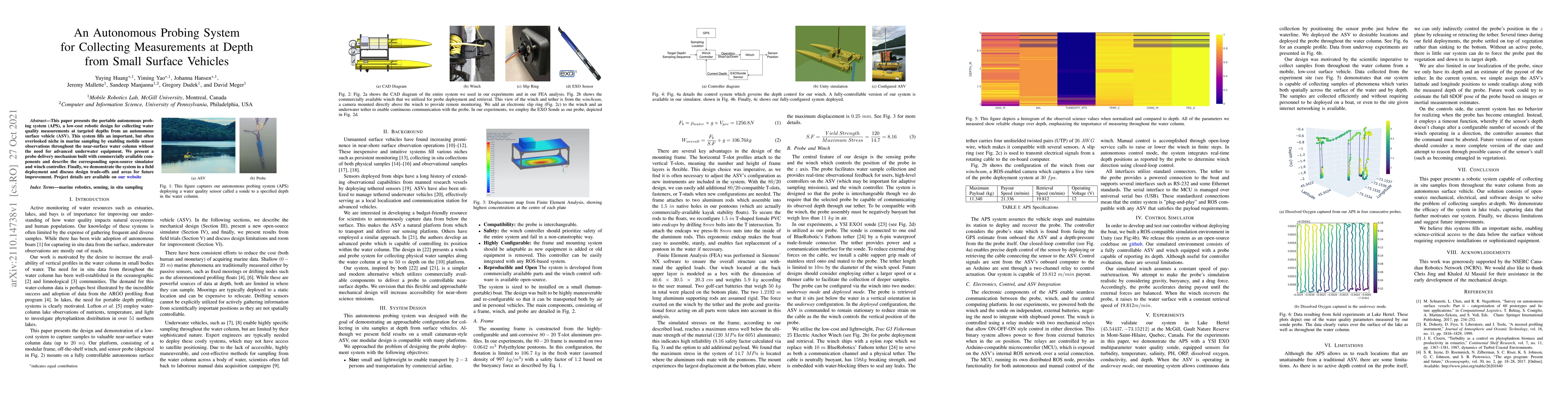 Thumbnail for An Autonomous Probing System for Collecting Measurements at Depth from
  Small Surface Vehicles