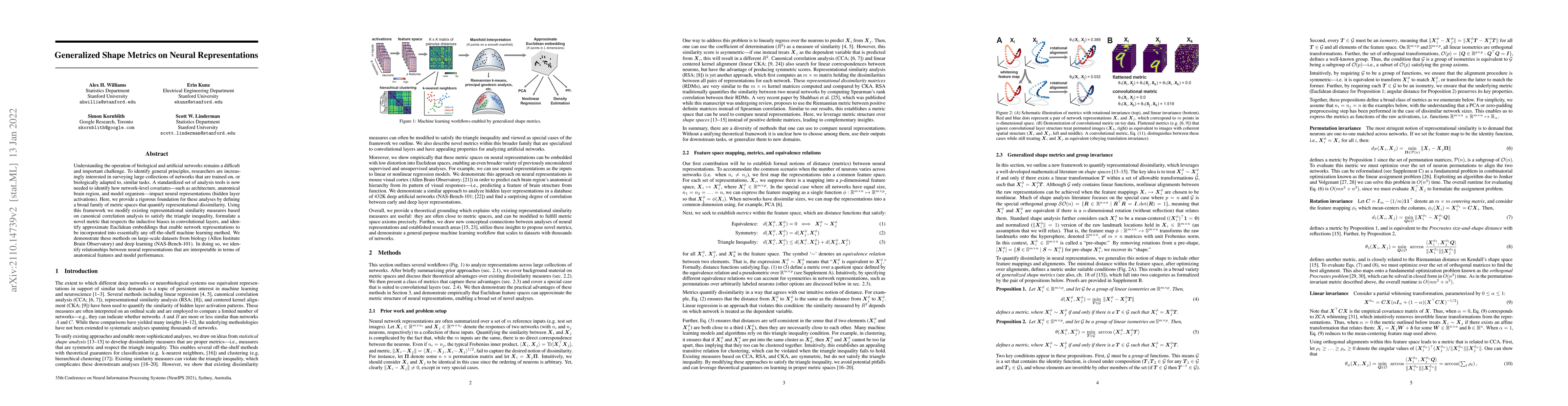 Thumbnail for Generalized Shape Metrics on Neural Representations