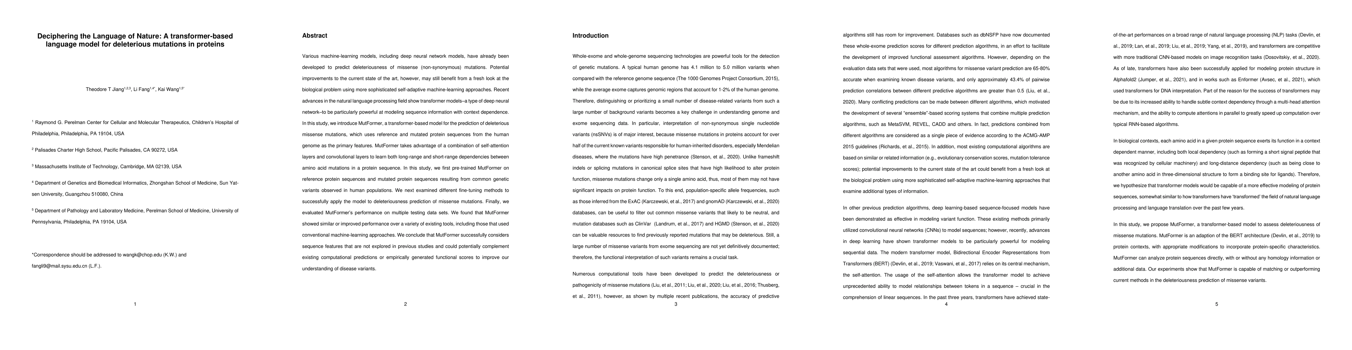 Thumbnail for Deciphering the Language of Nature: A transformer-based language model
  for deleterious mutations in proteins