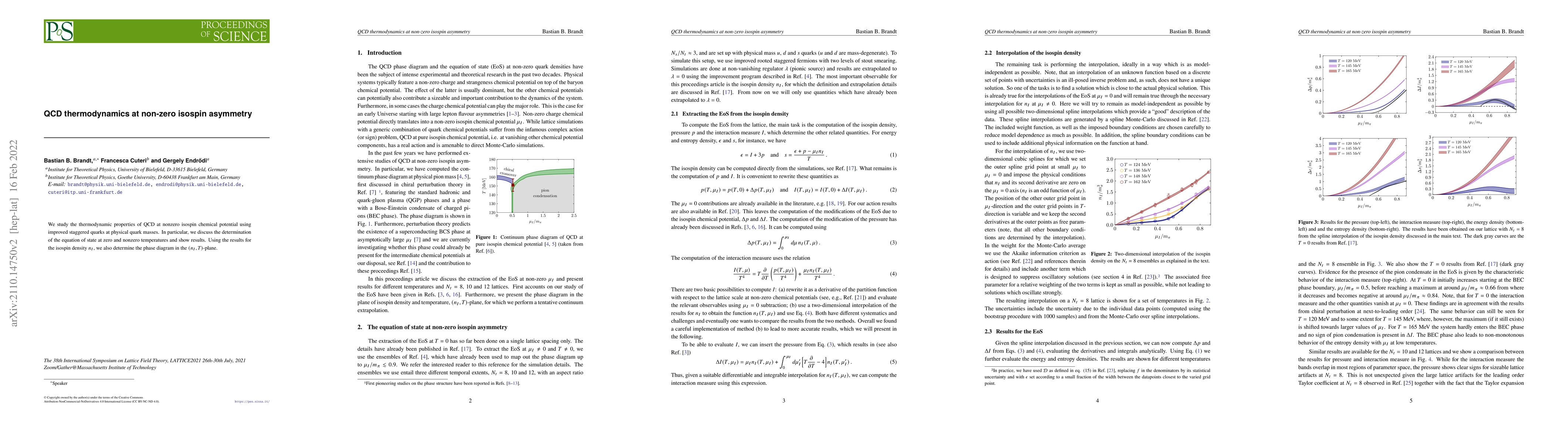 Thumbnail for QCD thermodynamics at non-zero isospin asymmetry
