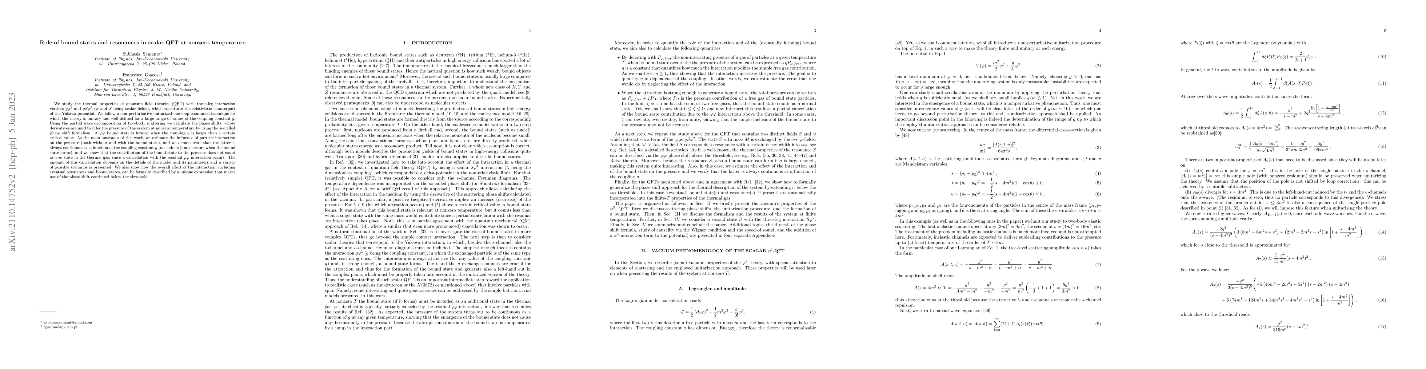 Thumbnail for Role of bound states and resonances in scalar QFT at nonzero temperature