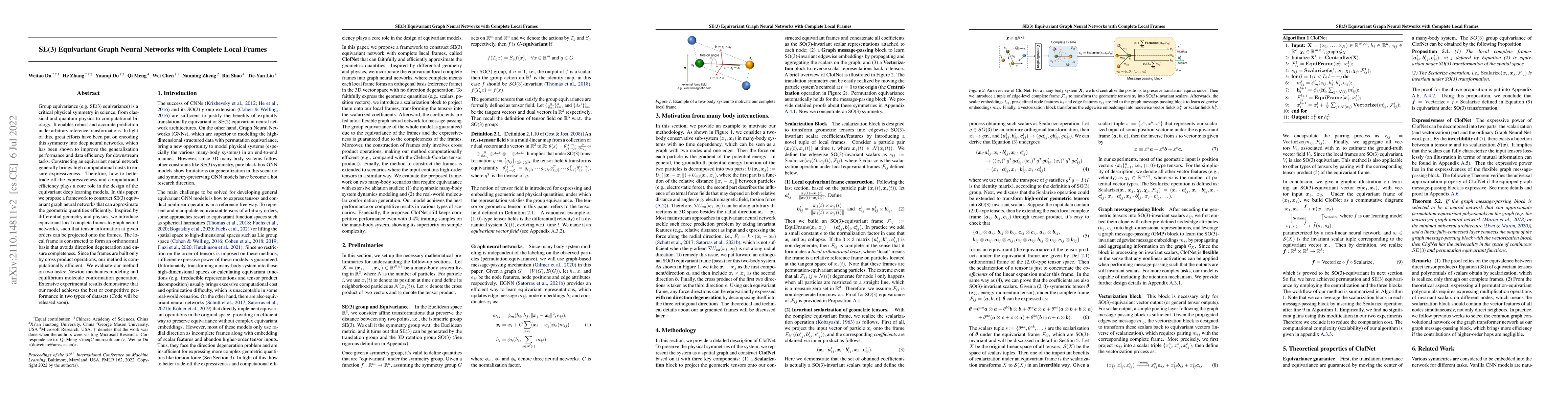 Thumbnail for SE(3) Equivariant Graph Neural Networks with Complete Local Frames