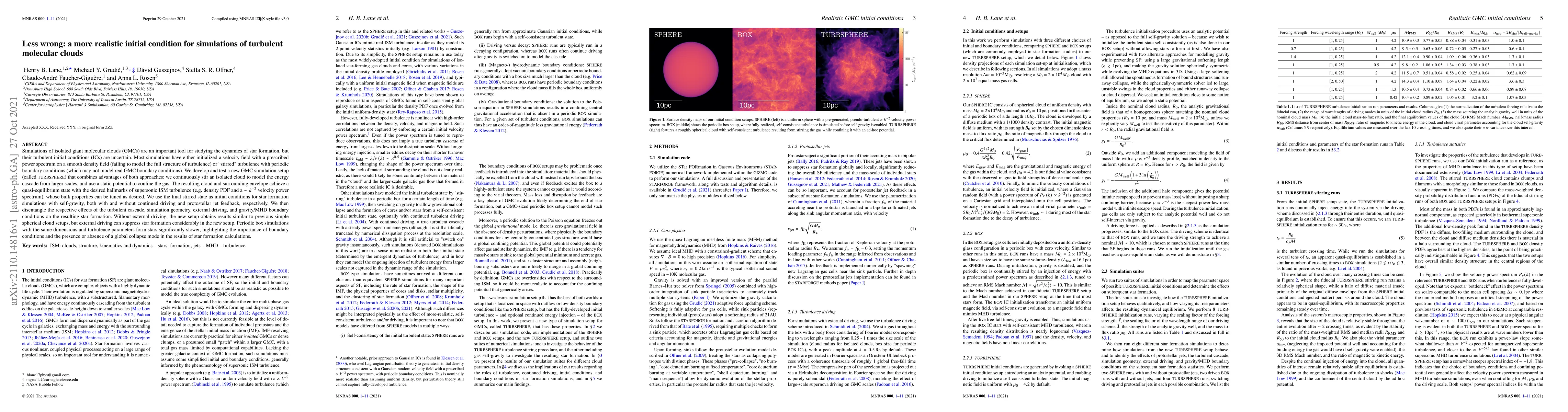 Thumbnail for Less wrong: a more realistic initial condition for simulations of
  turbulent molecular clouds