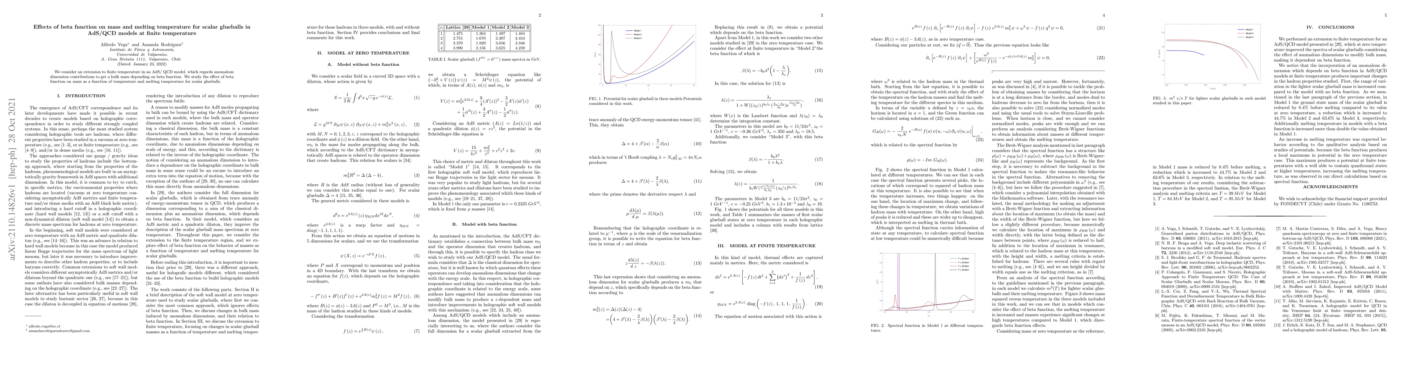 Thumbnail for Effects of beta function on mass and melting temperature for scalar
  glueballs in AdS/QCD models at finite temperature