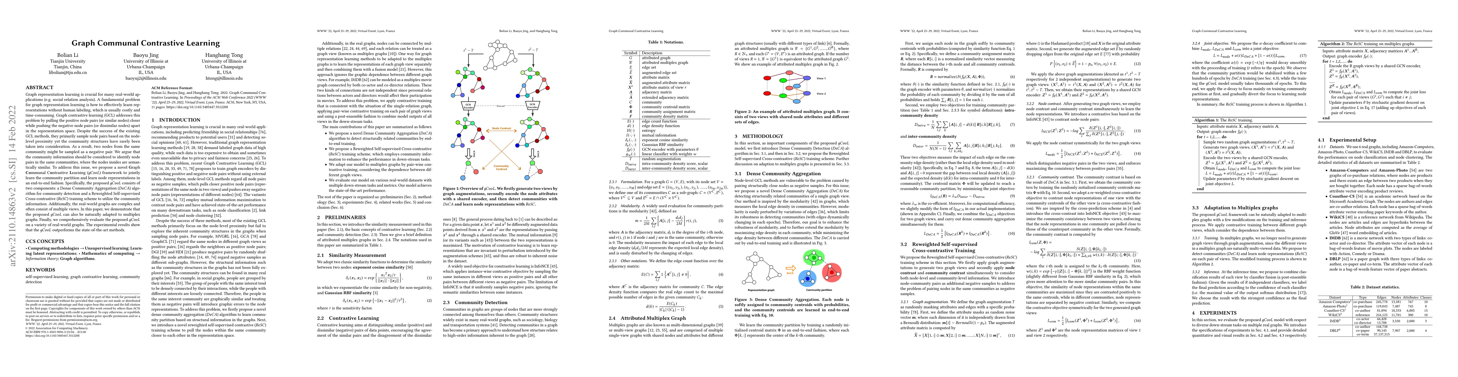 Thumbnail for Graph Communal Contrastive Learning