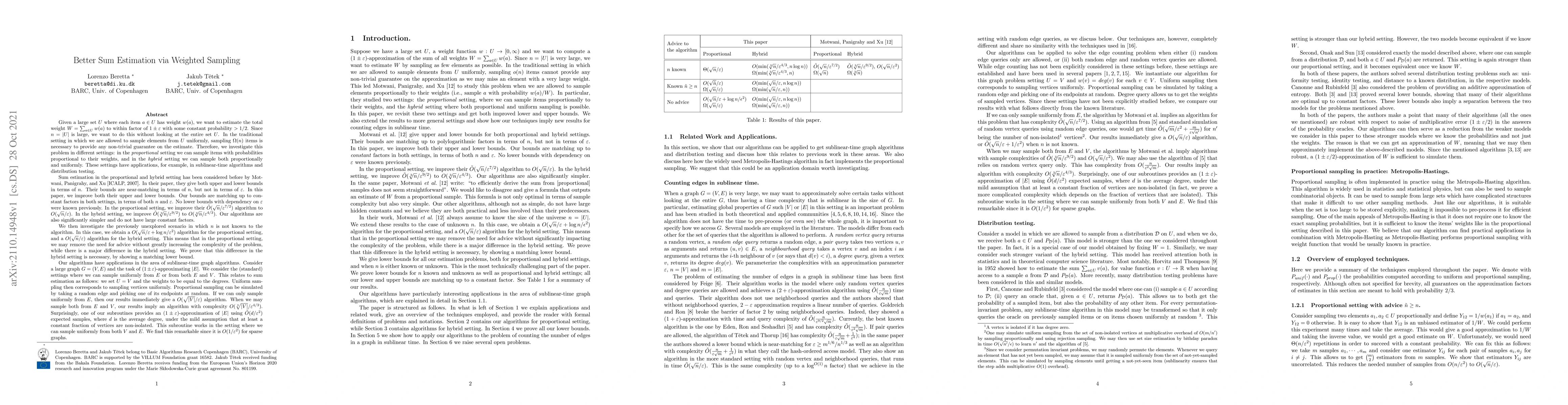 Thumbnail for Better Sum Estimation via Weighted Sampling