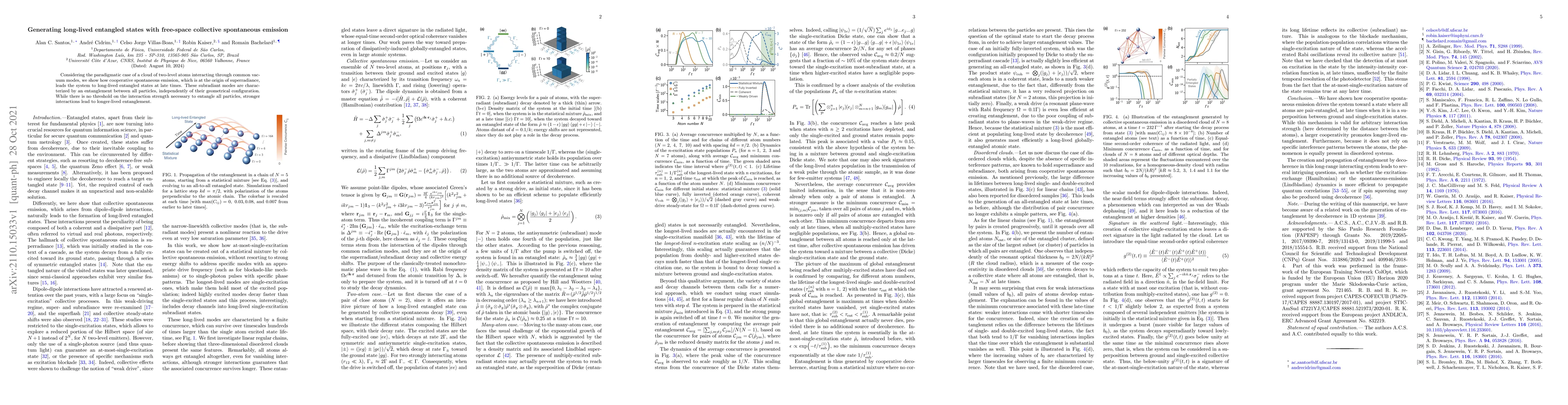 Thumbnail for Generating long-lived entangled states with free-space collective
  spontaneous emission