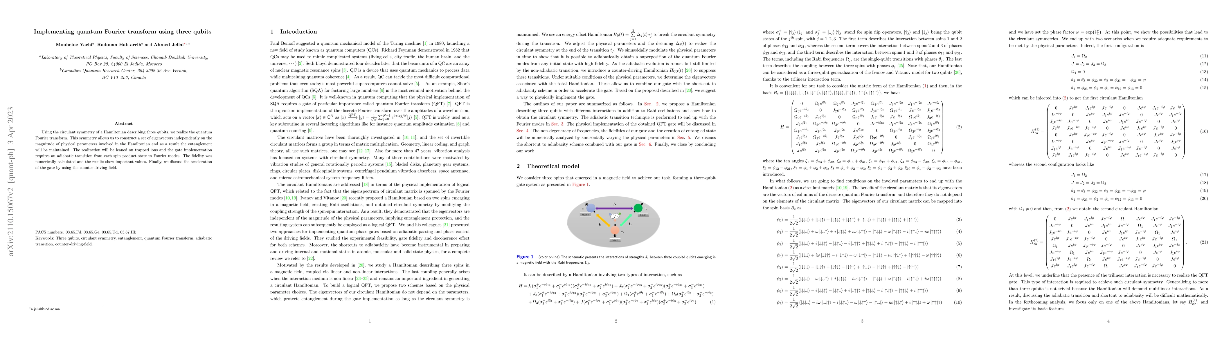 Thumbnail for Implementing quantum Fourier transform using three qubits