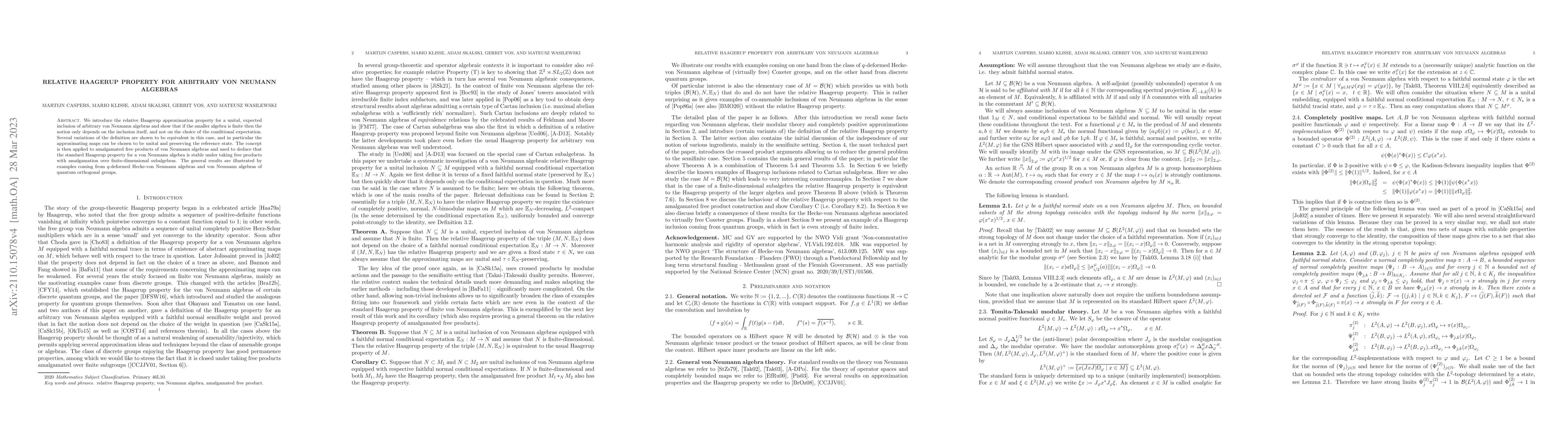 Thumbnail for Relative Haagerup property for arbitrary von Neumann algebras