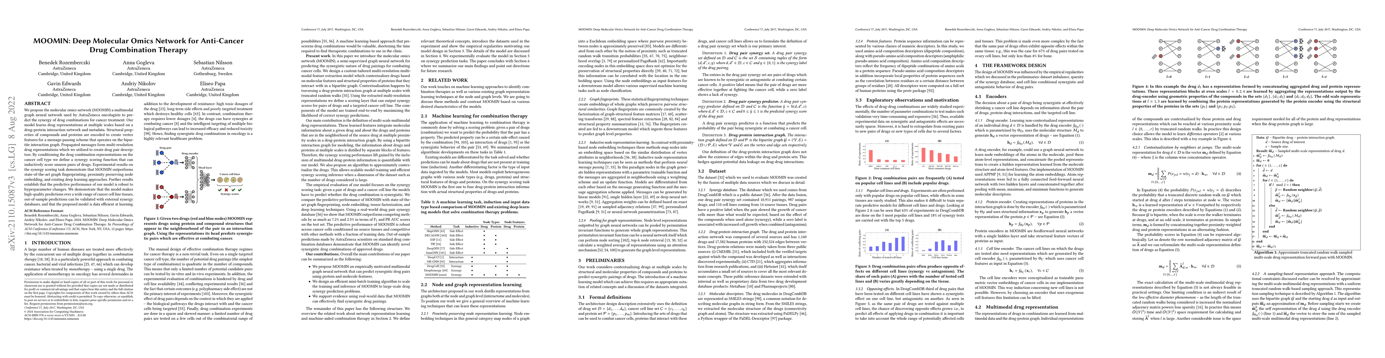 Thumbnail for MOOMIN: Deep Molecular Omics Network for Anti-Cancer Drug Combination
  Therapy