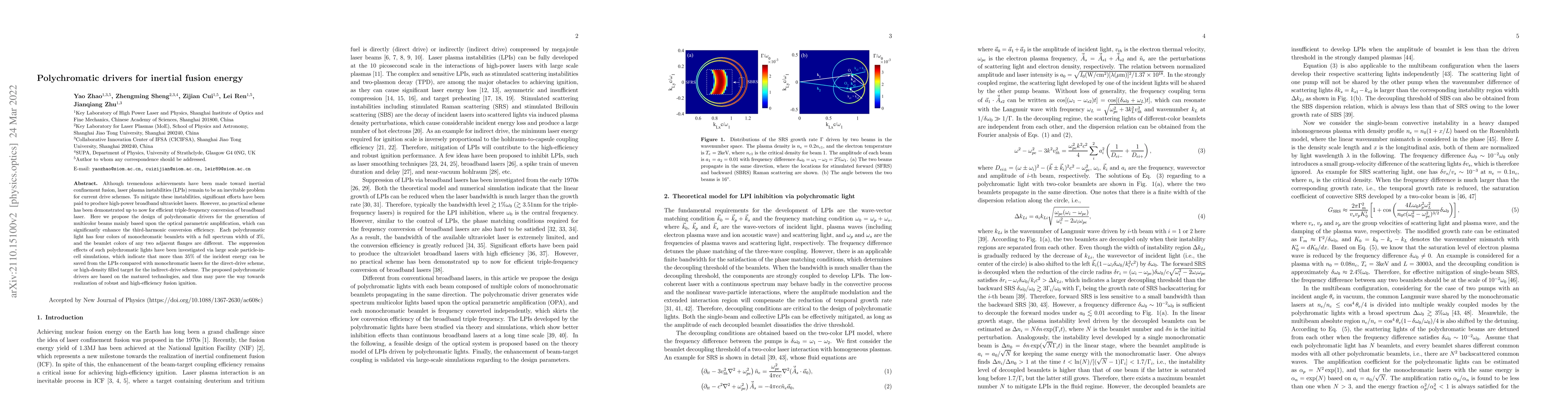 Thumbnail for Polychromatic drivers for inertial fusion energy