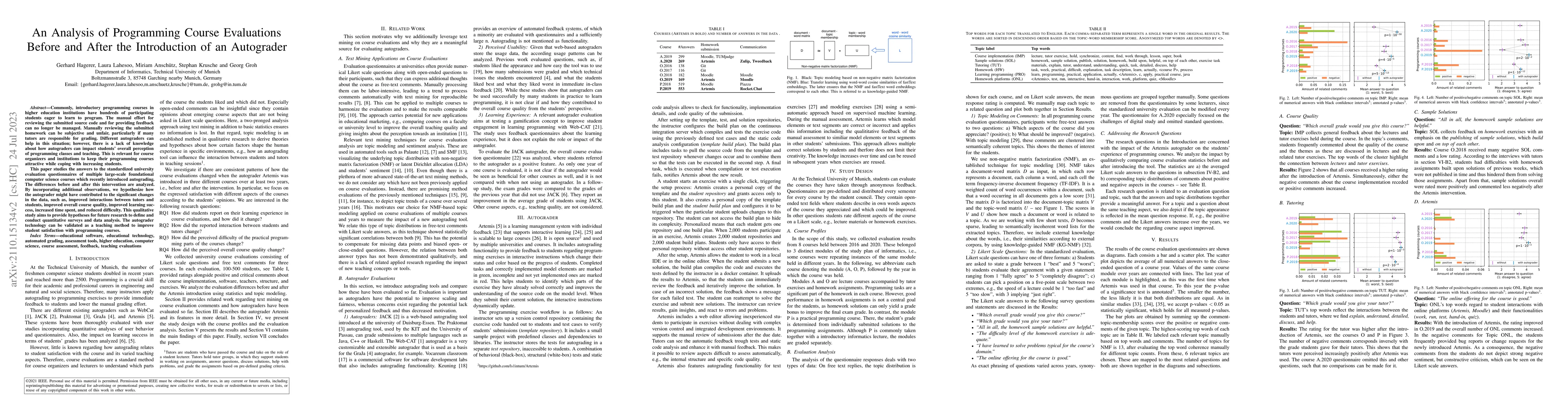 Thumbnail for An Analysis of Programming Course Evaluations Before and After the
  Introduction of an Autograder