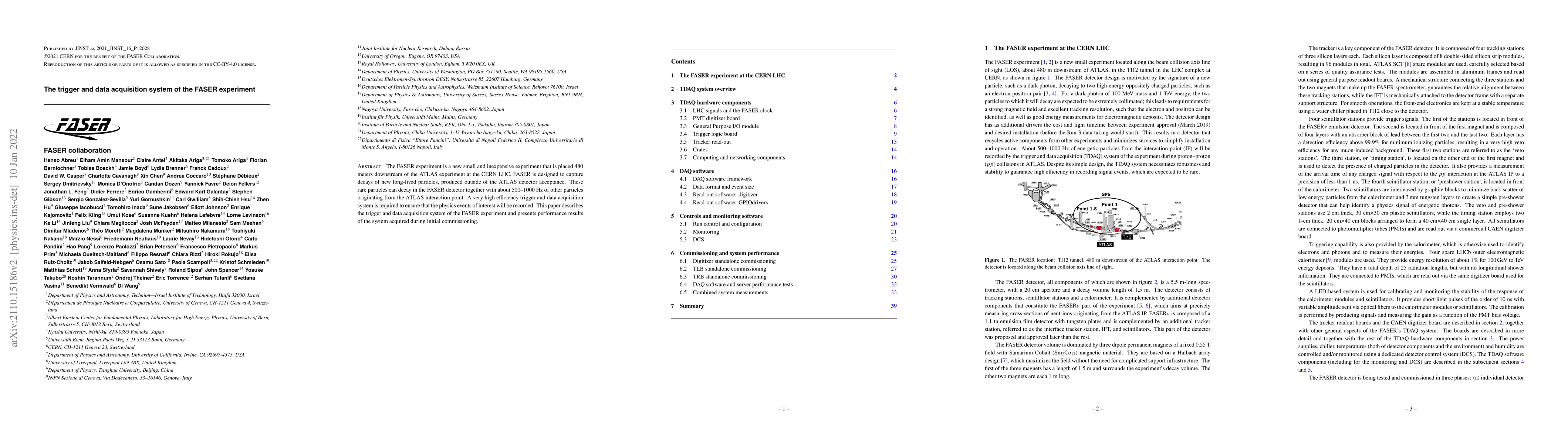 Thumbnail for The trigger and data acquisition system of the FASER experiment