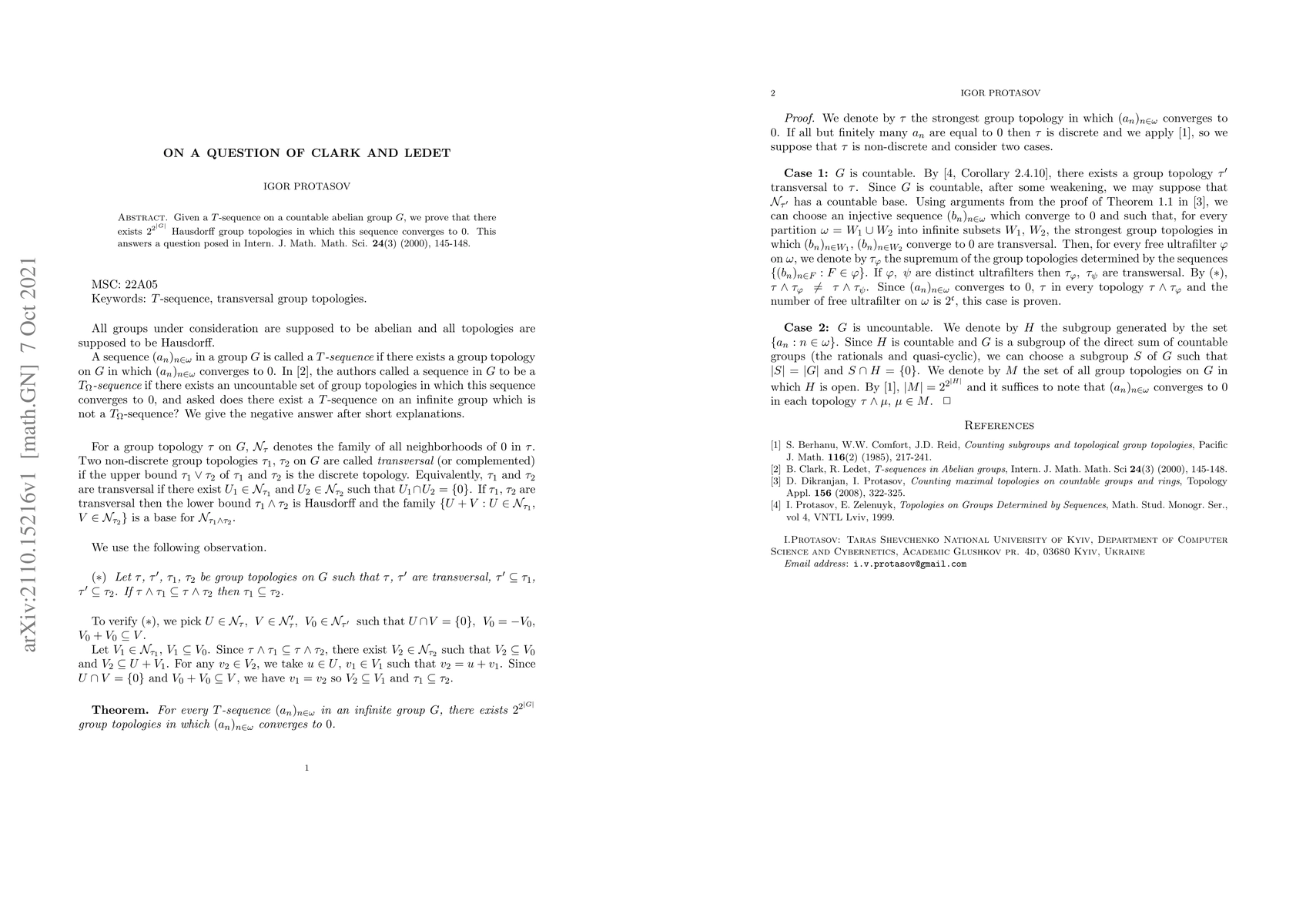 Thumbnail for On a question of Clark and Ledet