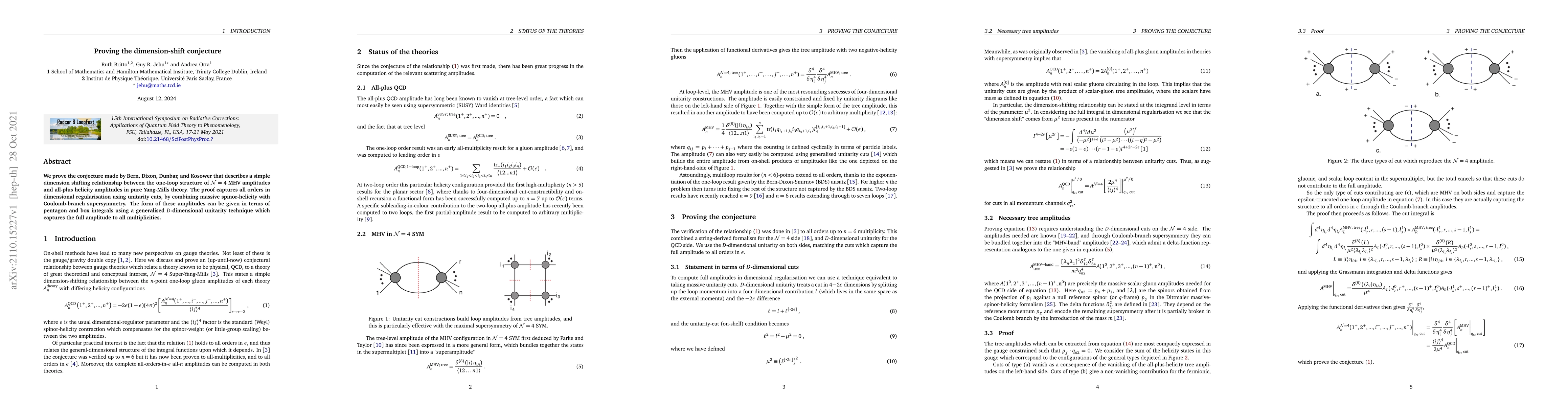 Thumbnail for Proving the dimension-shift conjecture