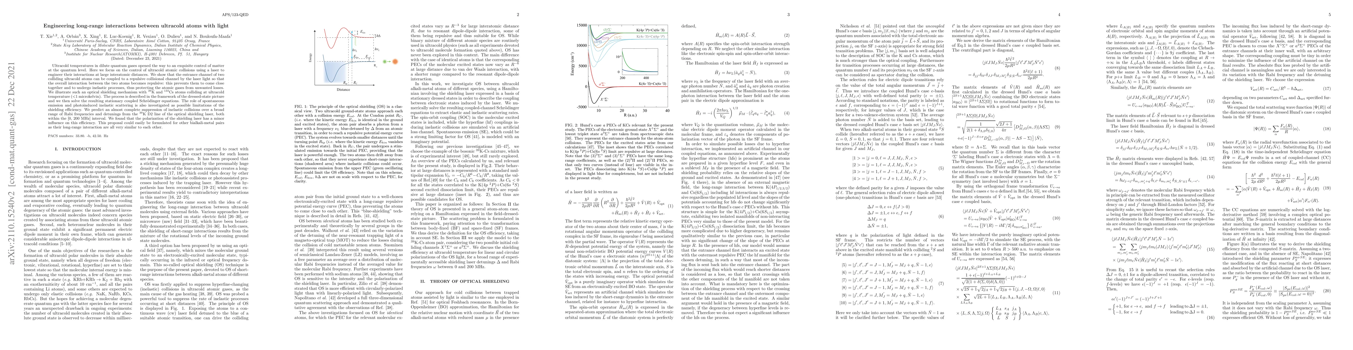 Thumbnail for Engineering long-range interactions between ultracold atoms with light