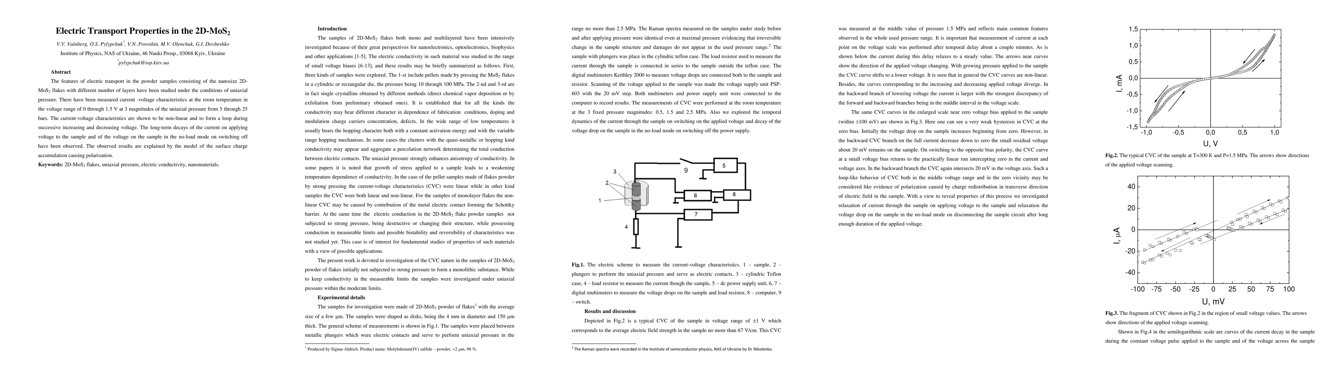 Thumbnail for Electric Transport Properties in the 2D-MoS2