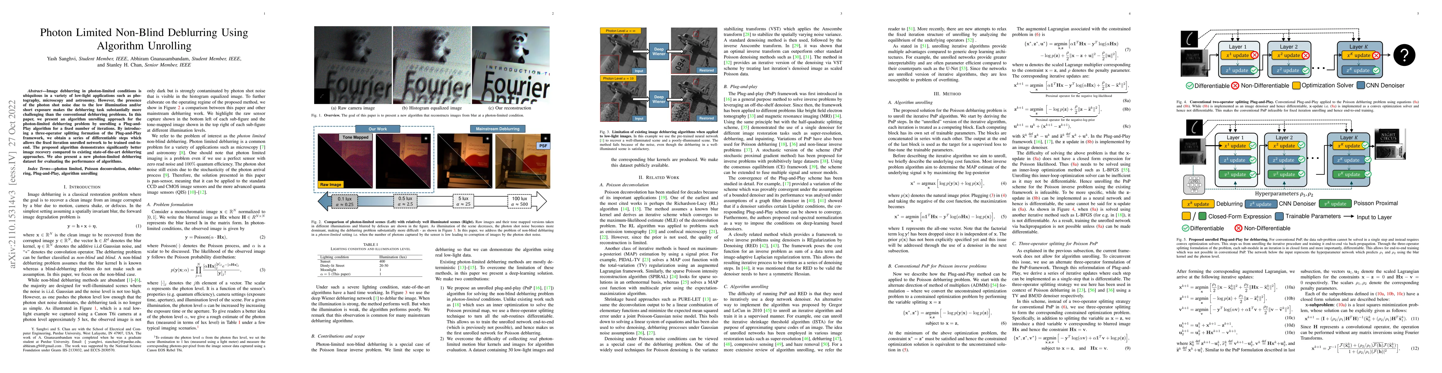 Thumbnail for Photon Limited Non-Blind Deblurring Using Algorithm Unrolling