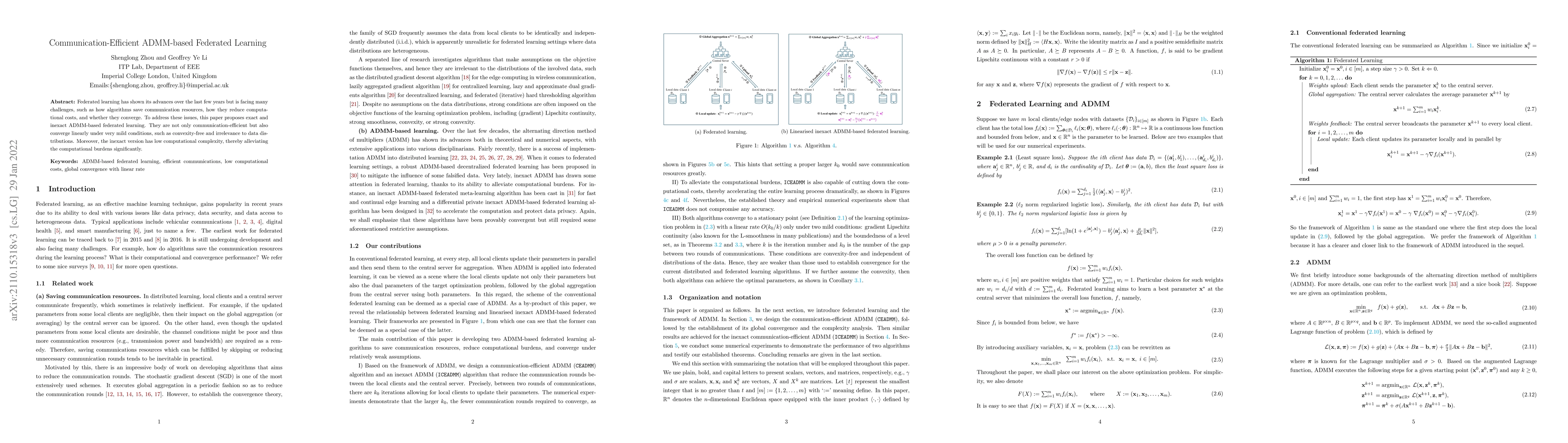 Thumbnail for Communication-Efficient ADMM-based Federated Learning