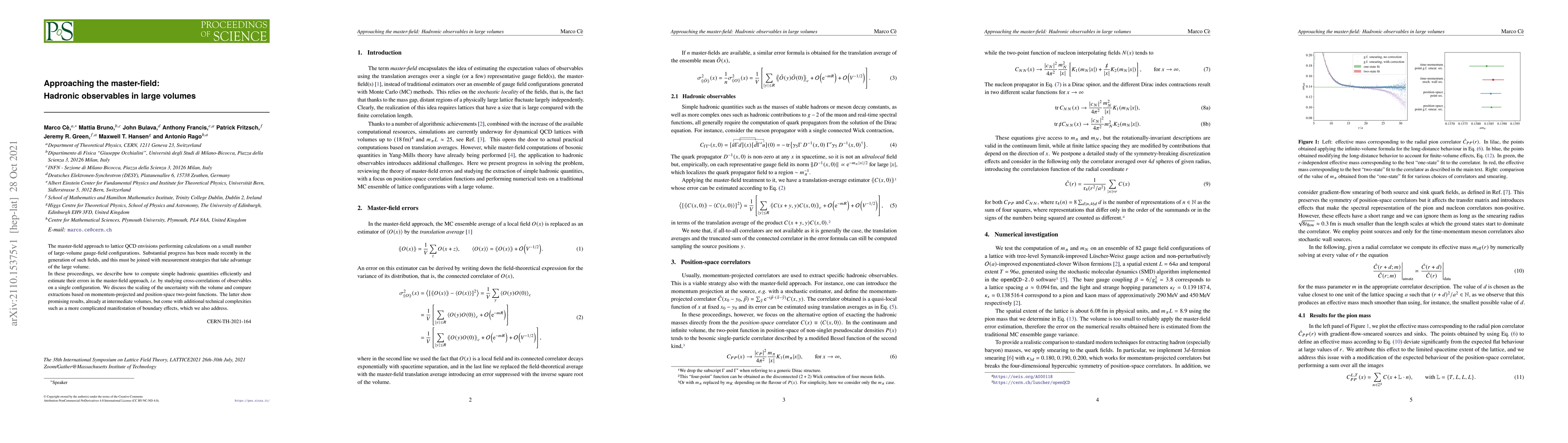 Thumbnail for Approaching the master-field: Hadronic observables in large volumes