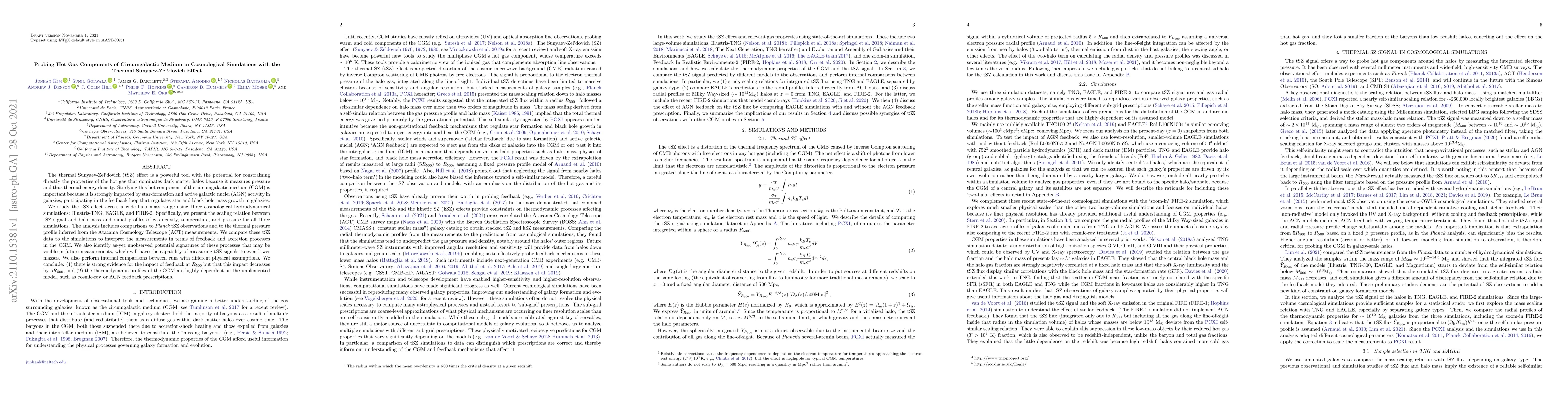 Thumbnail for Probing Hot Gas Components of Circumgalactic Medium in Cosmological
  Simulations with the Thermal Sunyaev-Zel'dovich Effect
