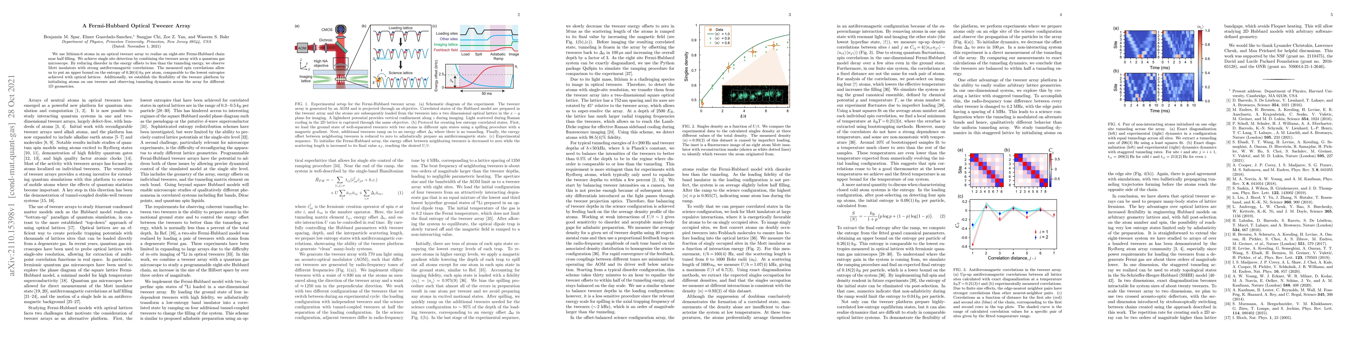Thumbnail for A Fermi-Hubbard Optical Tweezer Array