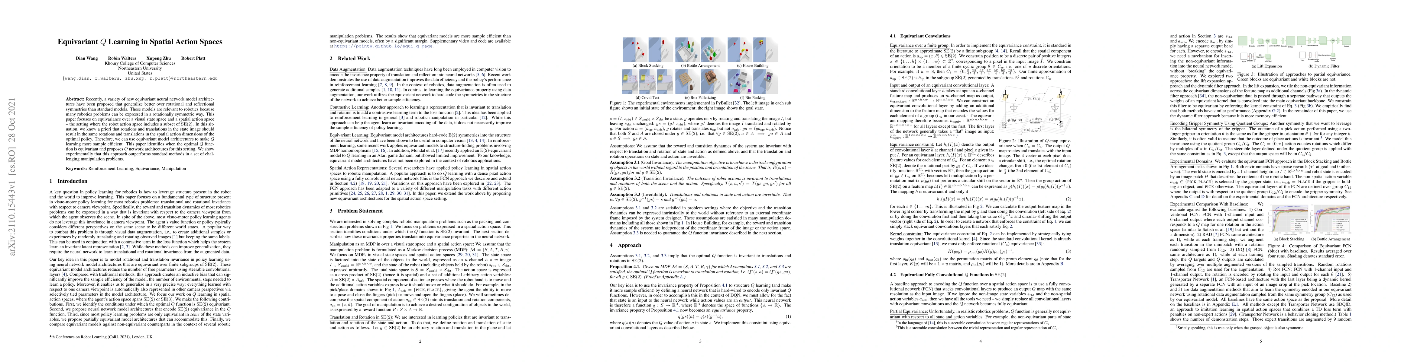 Thumbnail for Equivariant $Q$ Learning in Spatial Action Spaces