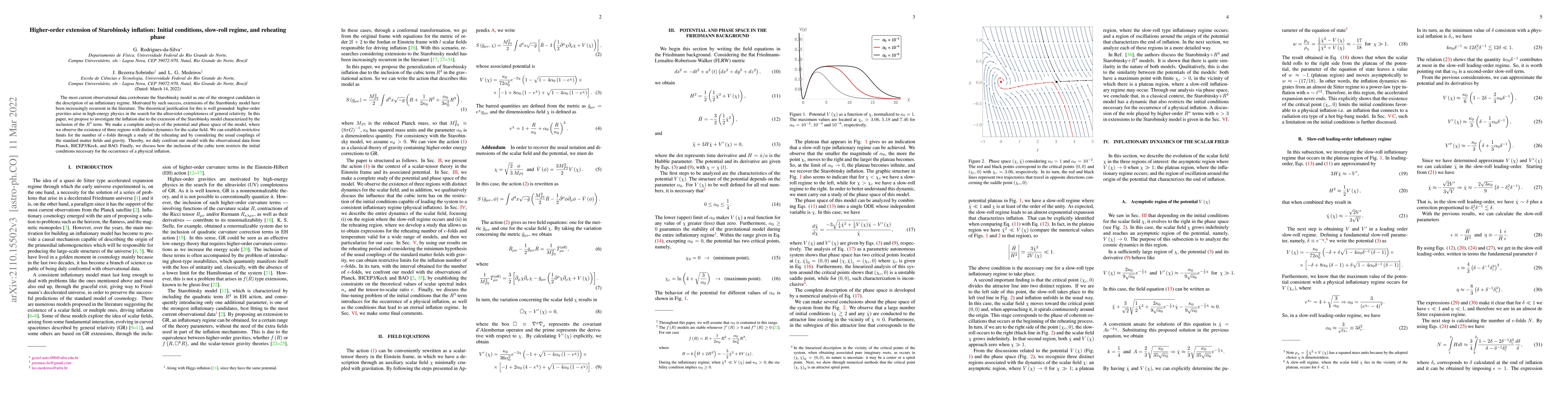 Thumbnail for Higher-order extension of Starobinsky inflation: initial conditions,
  slow-roll regime, and reheating phase