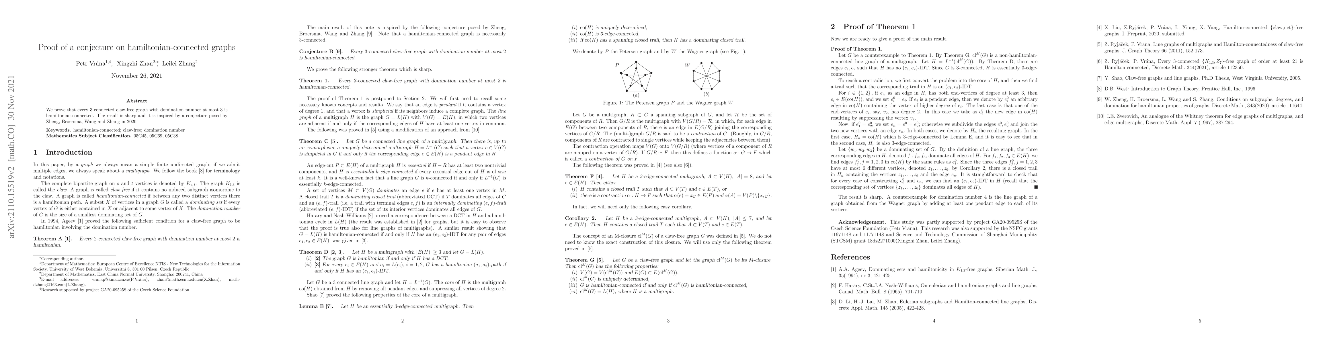 Thumbnail for Proof of a conjecture on hamiltonian-connected graphs