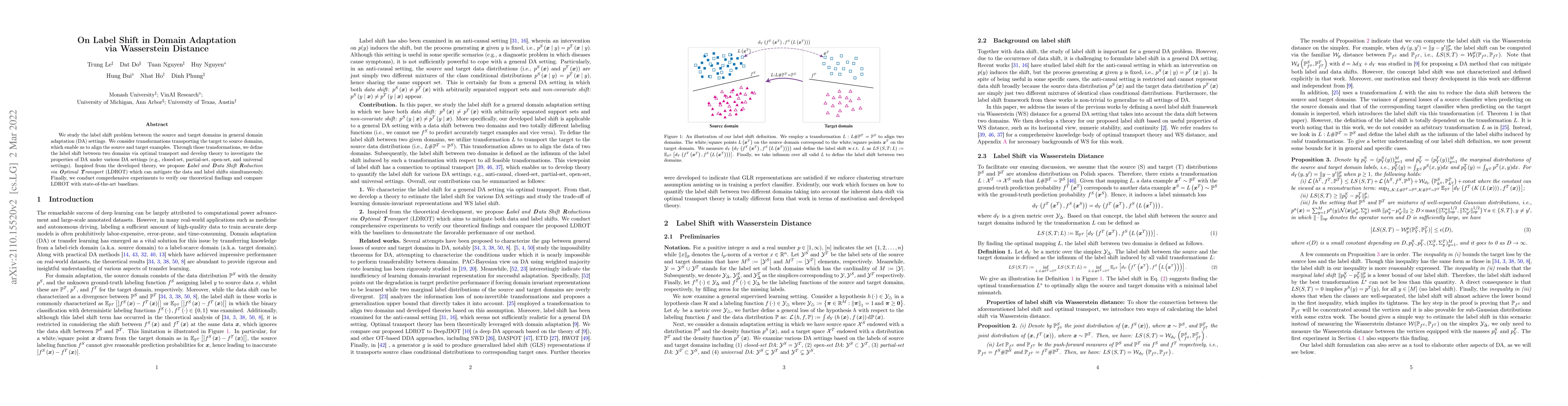 Thumbnail for On Label Shift in Domain Adaptation via Wasserstein Distance