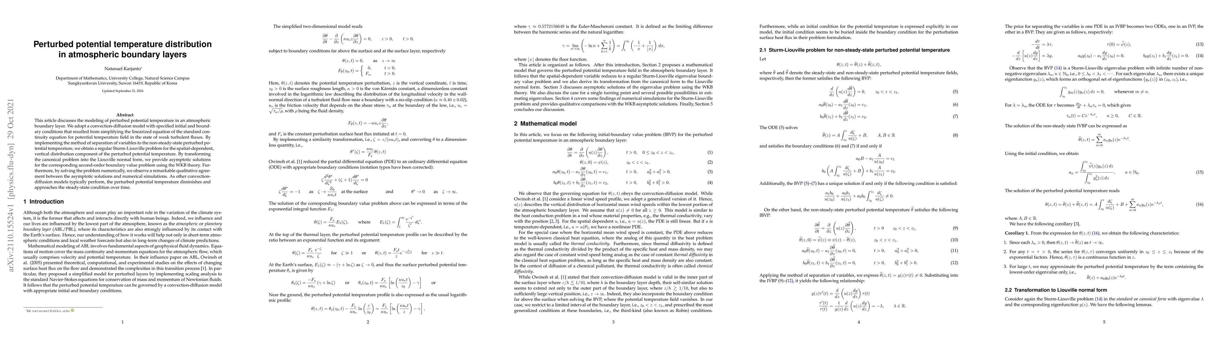 Thumbnail for Perturbed potential temperature distribution in atmospheric boundary
  layers