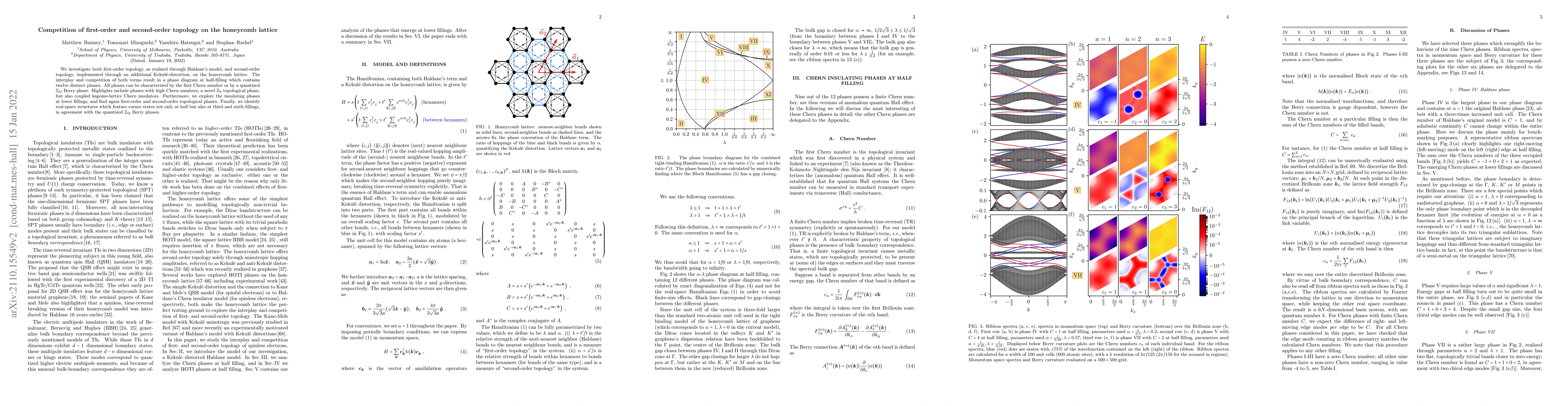 Thumbnail for Competition of First-Order and Second-Order Topology on the Honeycomb
  Lattice