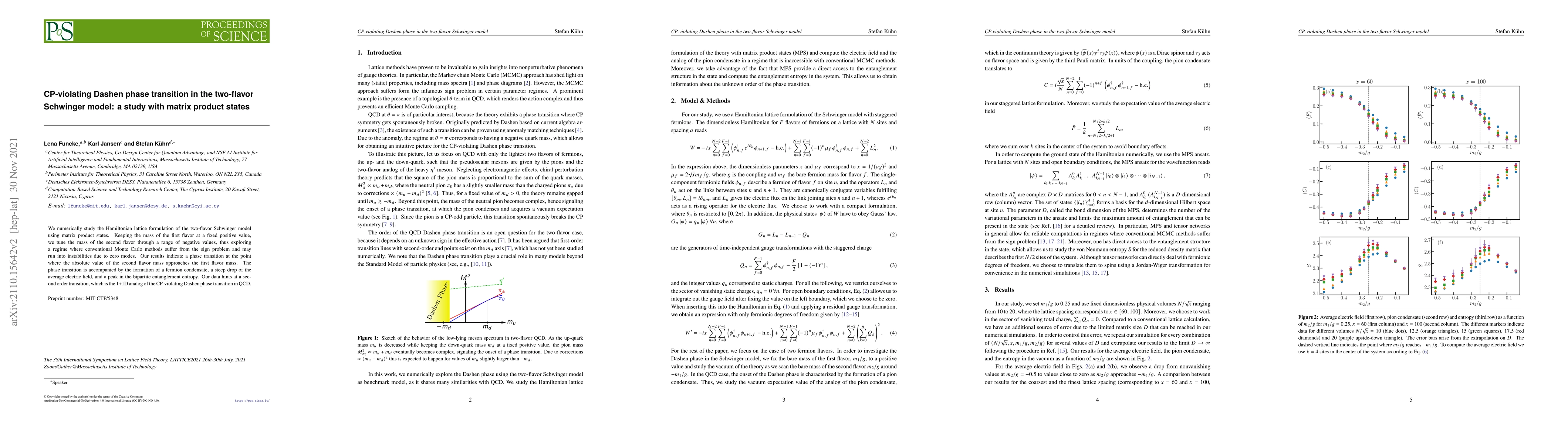 Thumbnail for CP-violating Dashen phase transition in the two-flavor Schwinger model:
  a study with matrix product states