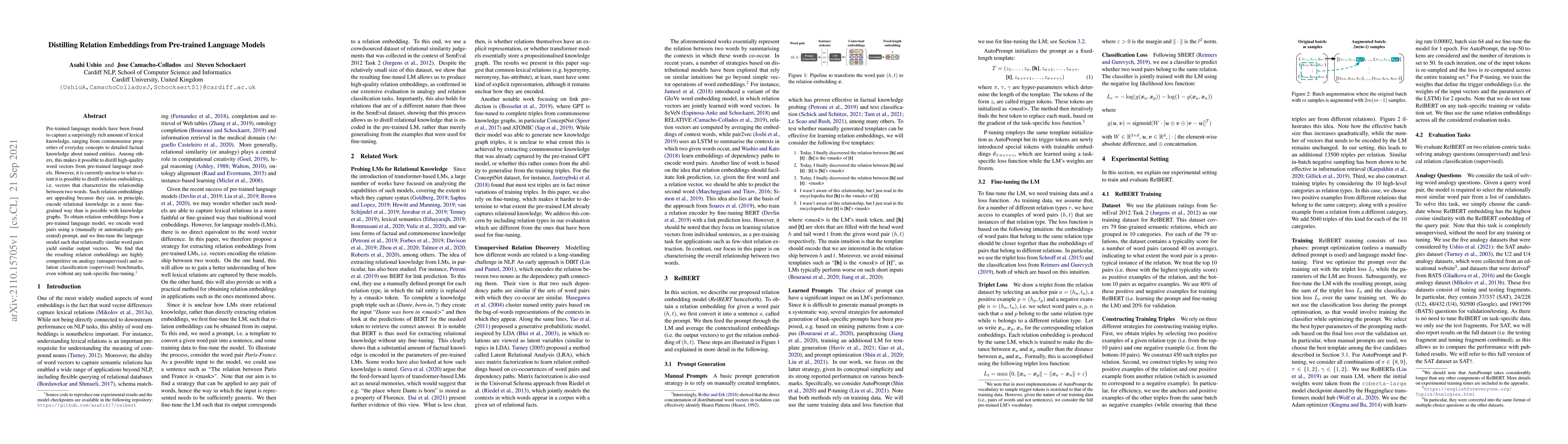 Thumbnail for Distilling Relation Embeddings from Pre-trained Language Models