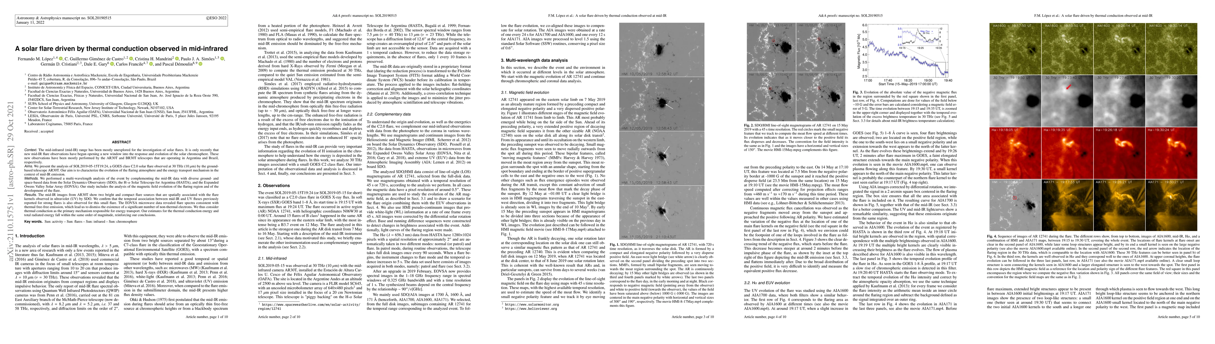 Thumbnail for A solar flare driven by thermal conduction observed in mid-infrared