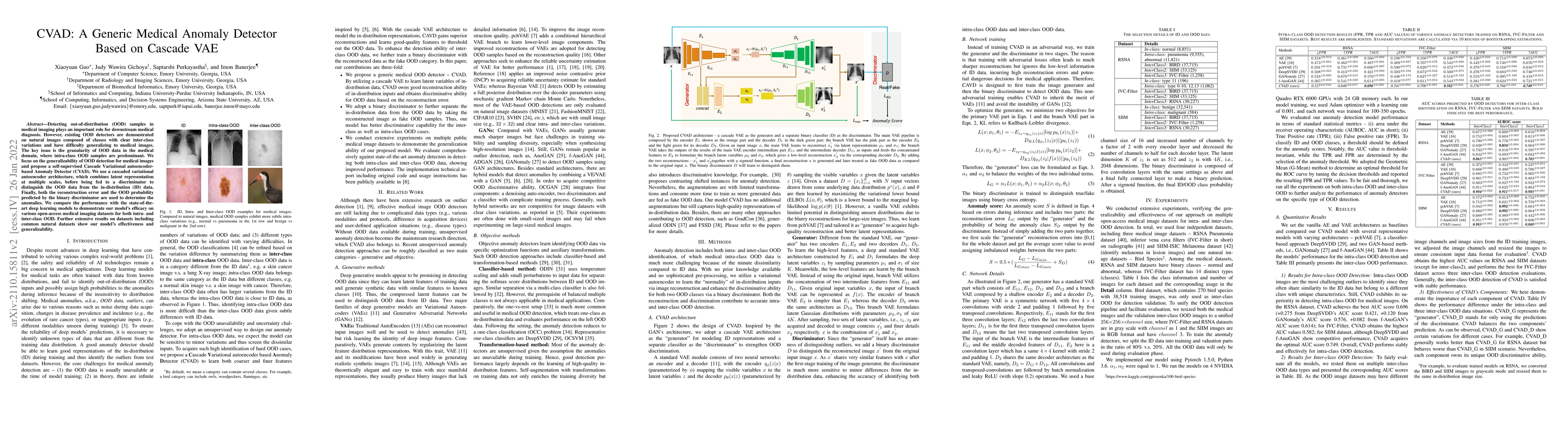 Thumbnail for CVAD: A generic medical anomaly detector based on Cascade VAE