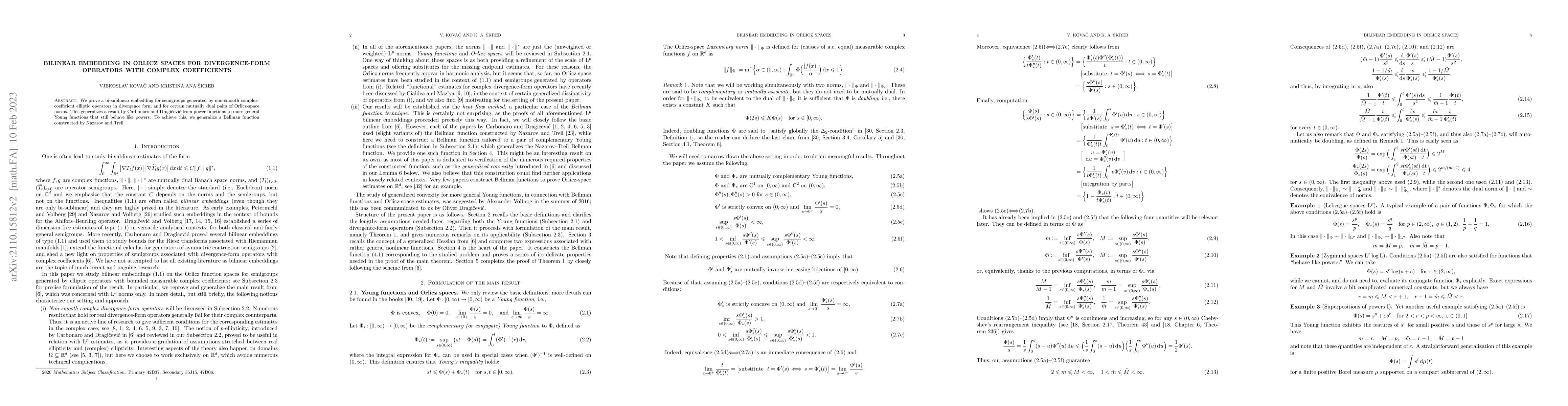 Thumbnail for Bilinear embedding in Orlicz spaces for divergence-form operators with
  complex coefficients