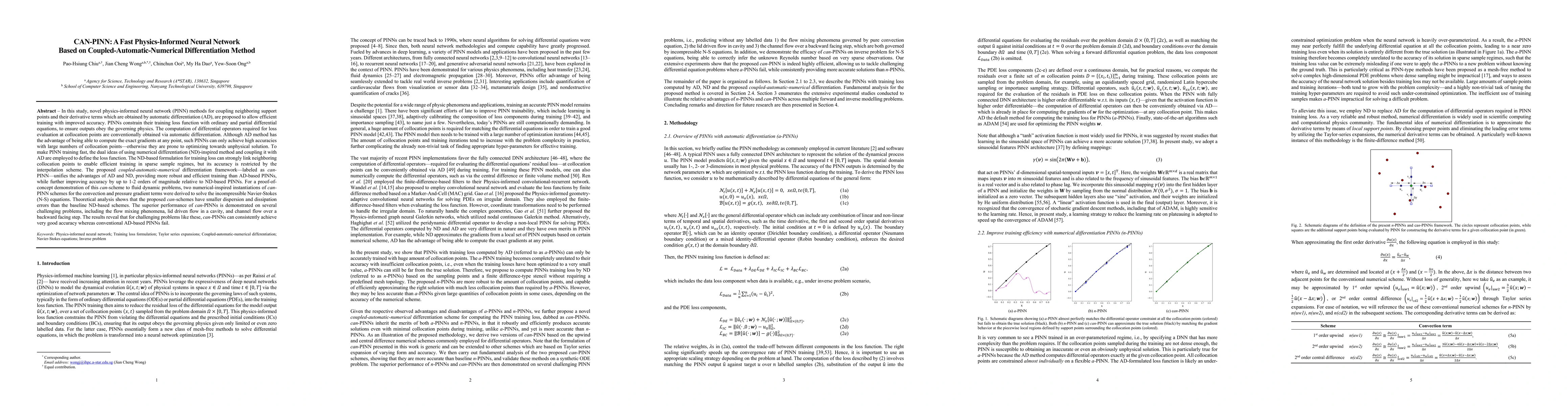 Thumbnail for CAN-PINN: A Fast Physics-Informed Neural Network Based on
  Coupled-Automatic-Numerical Differentiation Method