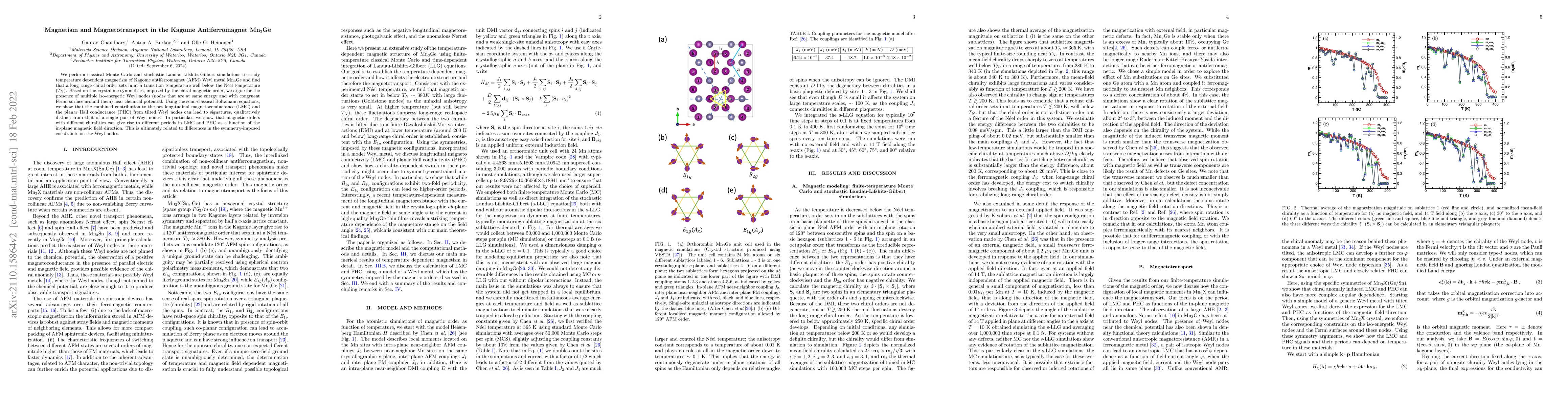 Thumbnail for Magnetism and Magnetotransport in the Kagome Antiferromagnet
  $\text{Mn}_3\text{Ge}$