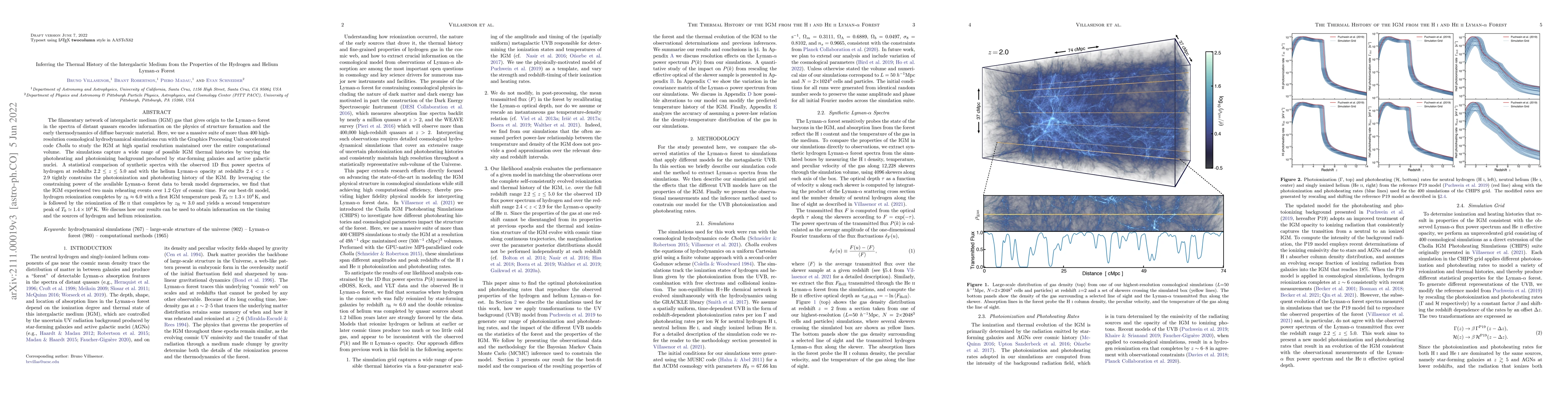 Thumbnail for Inferring the Thermal History of the Intergalactic Medium from the
  Properties of the Hydrogen and Helium Lyman-alpha Forest