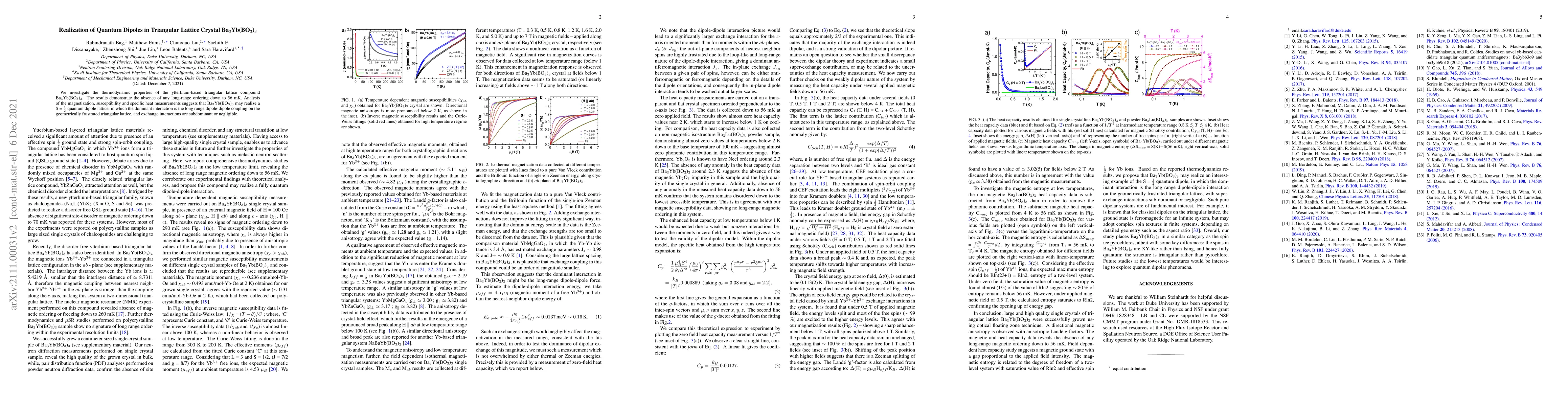 Thumbnail for Realization of Quantum Dipoles in Triangular Lattice Crystal Ba3Yb(BO3)3
