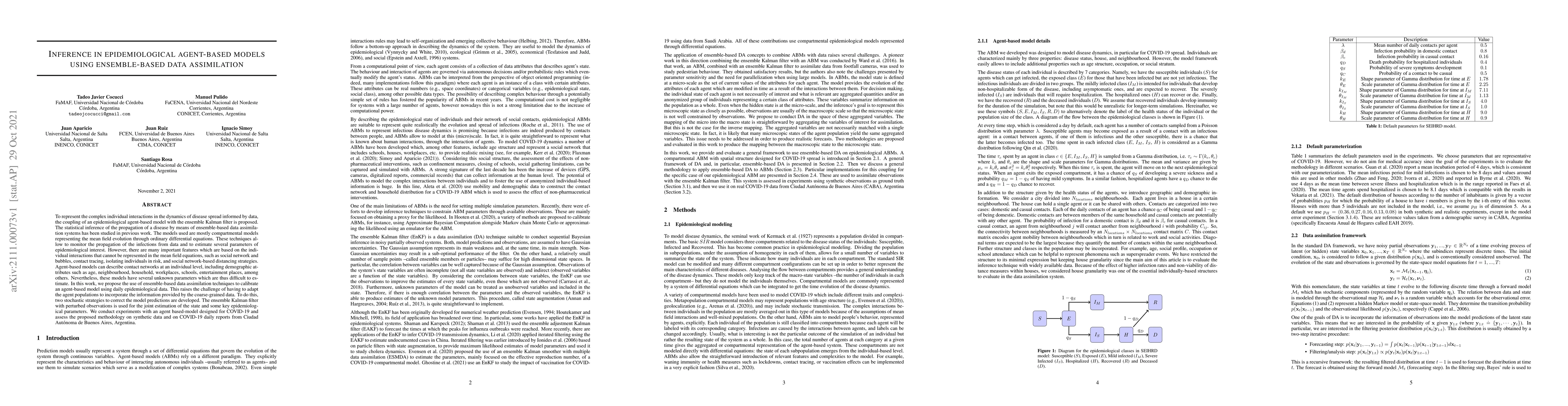 Thumbnail for Inference in epidemiological agent-based models using ensemble-based
  data assimilation