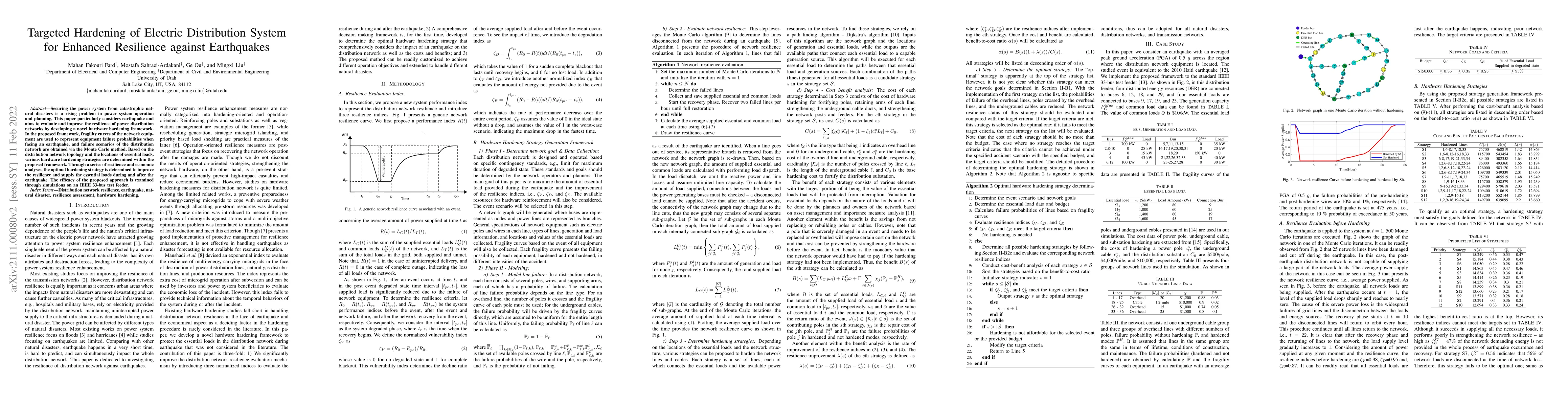 Thumbnail for Targeted Hardening of Electric Distribution System for Enhanced
  Resilience against Earthquakes