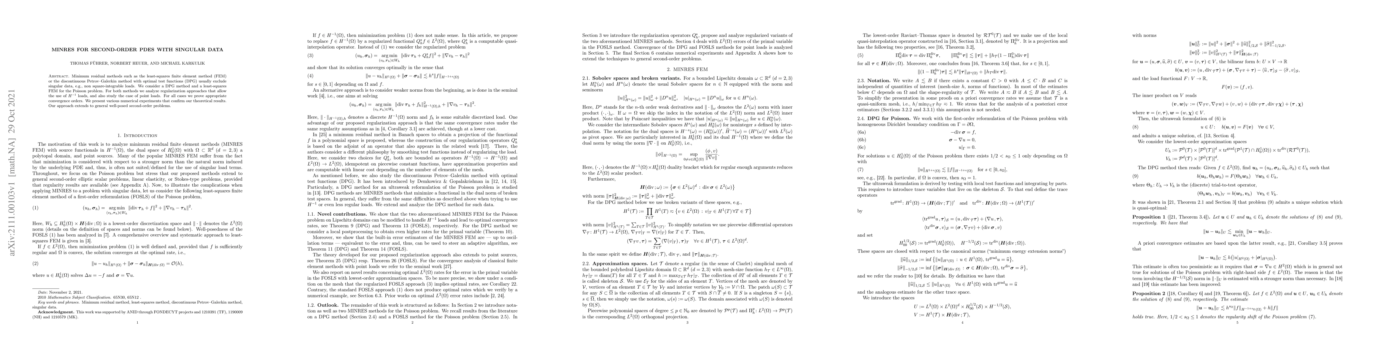 Thumbnail for MINRES for second-order PDEs with singular data