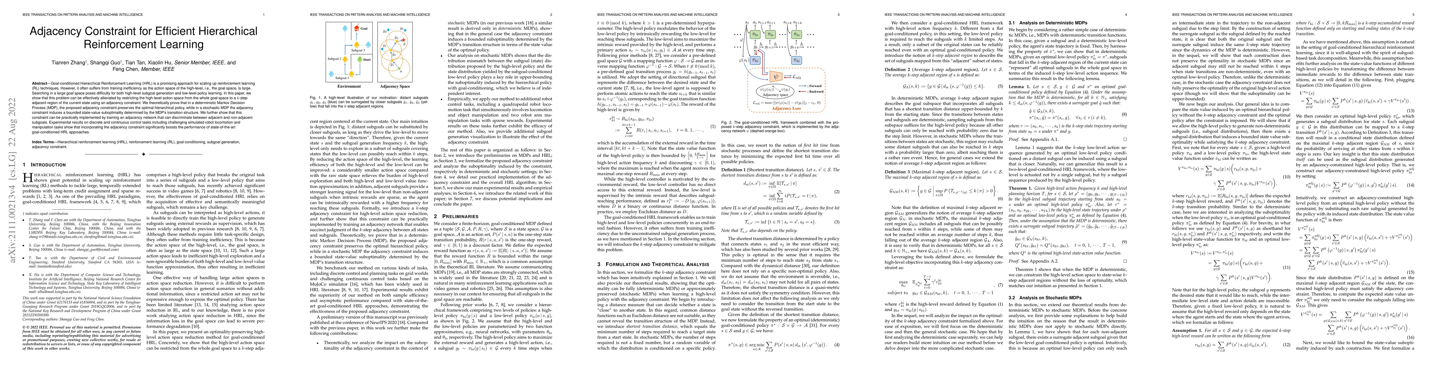 Thumbnail for Adjacency constraint for efficient hierarchical reinforcement learning