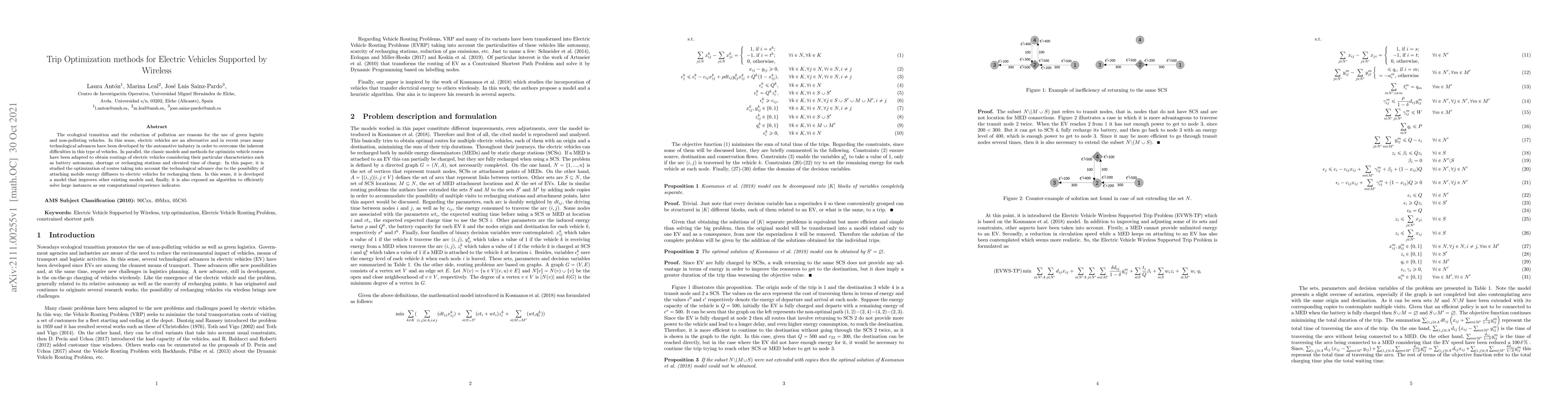 Thumbnail for Trip Optimization methods for Electric Vehicles Supported by Wireless