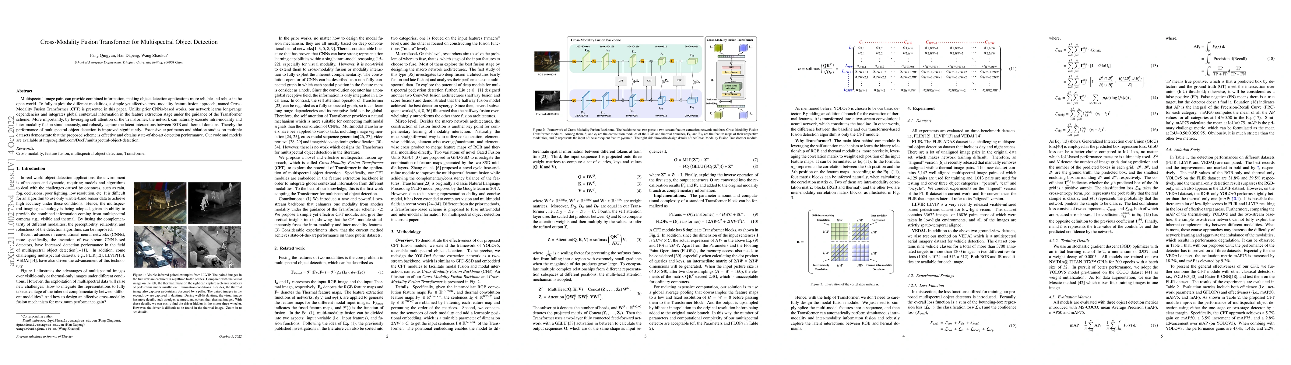 Thumbnail for Cross-Modality Fusion Transformer for Multispectral Object Detection