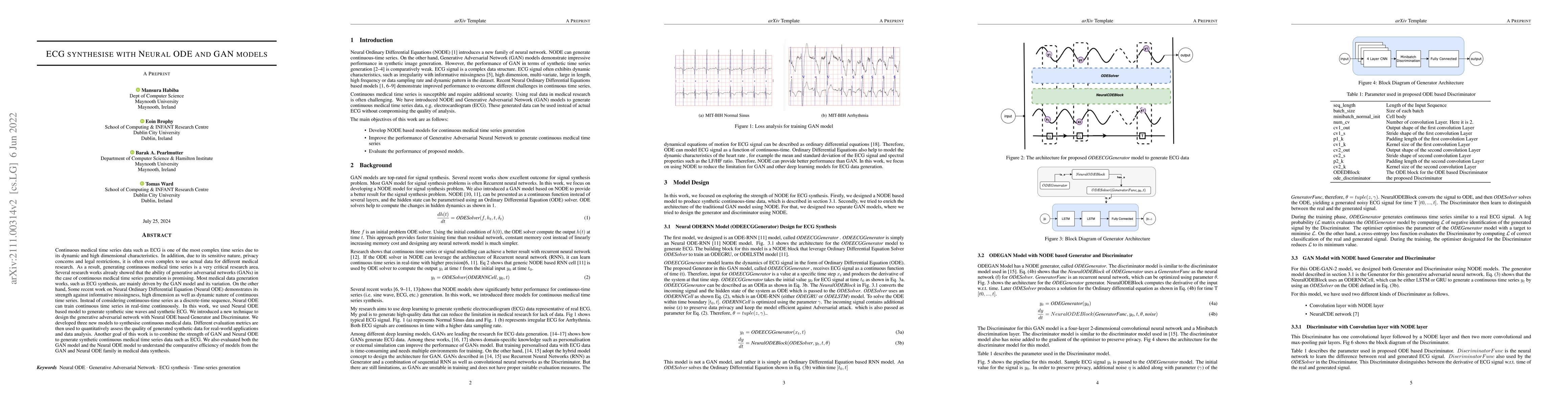 Thumbnail for ECG synthesis with Neural ODE and GAN models
