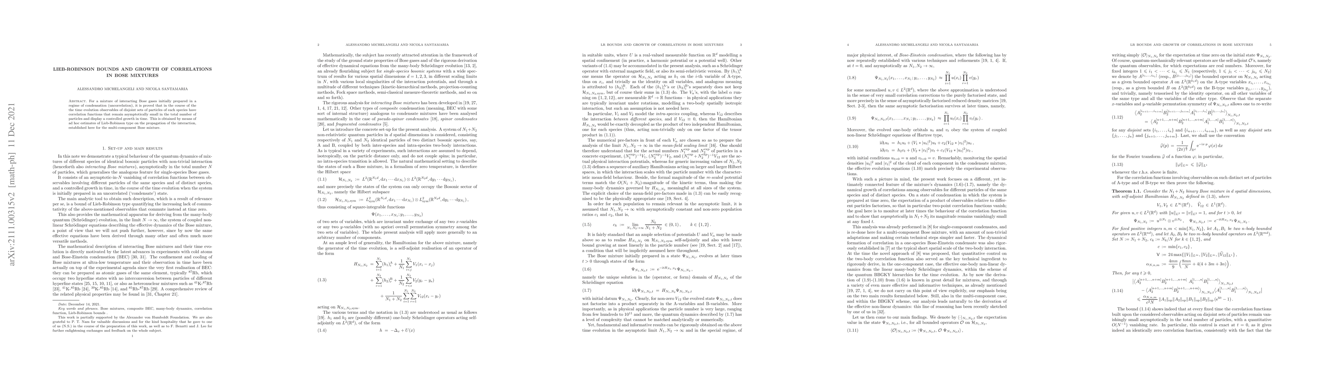 Thumbnail for Lieb-Robinson bounds and growth of correlations in Bose mixtures