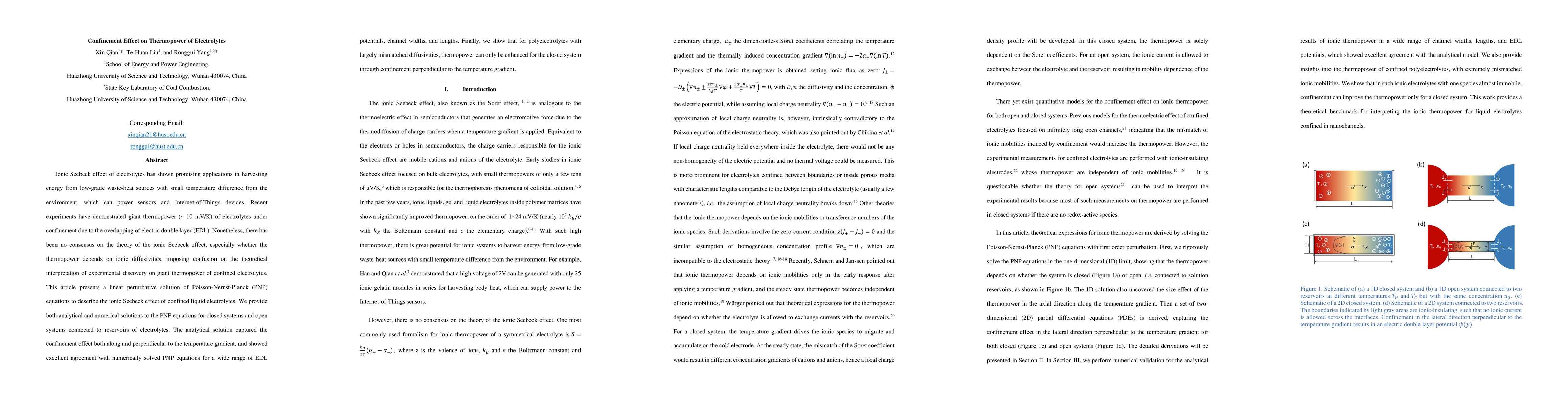Thumbnail for Confinement Effect on Thermopower of Electrolytes